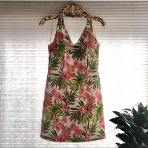 Tropical Halter Dress